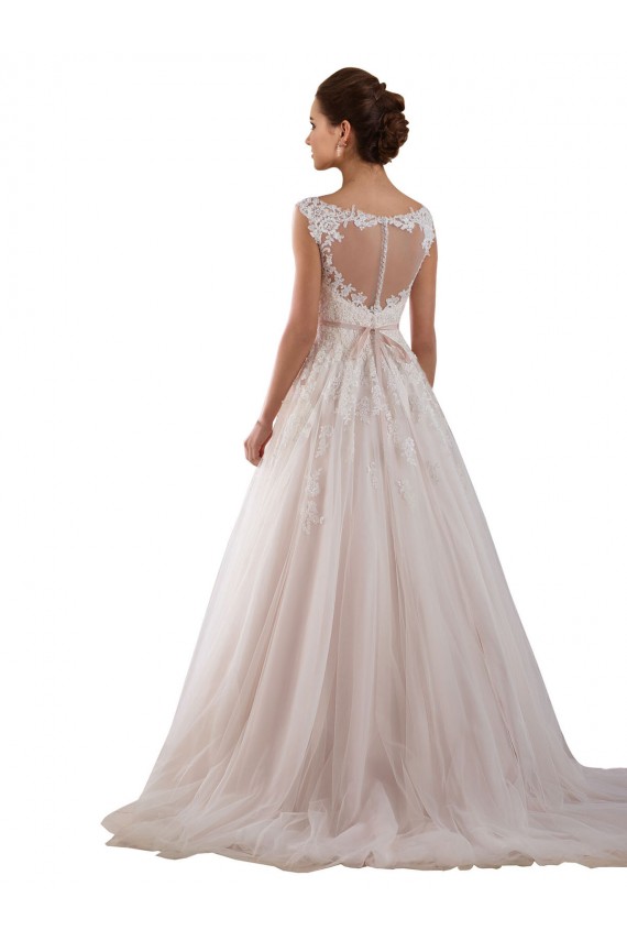 Compre Marfil Cuello de Corazón Cola capilla Tul Encaje Vestidos de novia