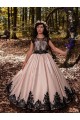 Compre Marfil Cuello de Corazón Satén Encaje Largo vestidos de niña de las flores
