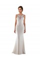Compre Marfil Sirena Cuello de Corazón Barrer tren Encaje Crepé Elástico Vestidos de novia