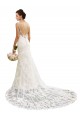 Compre Marfil Sirena Cuello de Corazón Cola capilla Encaje Vestidos de novia