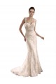 Compre Marfil Sirena Cuello de Corazón Cola capilla Tul Encaje Vestidos de novia