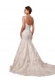Compre Marfil Sirena Cuello en V Cola capilla Tul Encaje Vestidos de novia