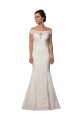 Compre Marfil Sirena Hombros Descubiertos Cola capilla Encaje Boho Vestidos de novia