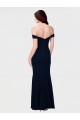 Compre Marfil Sirena Hombros Descubiertos Crepé Elástico Largo Formales Vestidos de dama de honor / Vestidos de fiesta