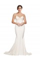 Compre Marfil Sirena Sin tirantes Barrer tren Satén elástico Largo Formales Vestidos de dama de honor / Vestidos de fiesta