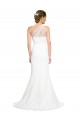 Compre Marfil Sirena Un Hombre Barrer tren Crepé Elástico Tul Largo Formales Vestidos de dama de honor / Vestidos de noche