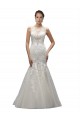 Compre Marfil Sirena Ilusión Barrer tren Tul Encaje Vestidos de novia