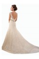Compre Marfil Sirena Ilusión Cola capilla Tul Encaje Vestidos de novia