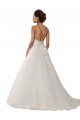 Compre Marfil Tirantes espagueti Cola capilla Tul Encaje Boho Vestidos de novia