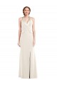 Compre Marfil Trompeta Halter Crepé Elástico Largo Vestidos de dama de honor / Vestidos de fiesta