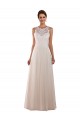 Compre Marfil línea A Cuello Alto Cola capilla Tul Encaje Boho Vestidos de novia