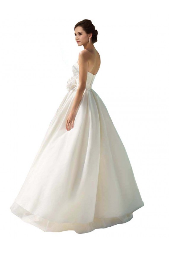 Compre Marfil línea A Sin tirantes Gasa Vestidos de novia