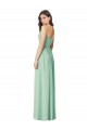 Compre Menta Verde Trompeta Cuello de Corazón Sin tirantes Gasa Largo Vestidos de dama de honor