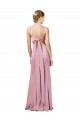 Compre Negro Cubierta Tirantes espagueti Cuadrado Crepé Elástico Largo Formales Vestidos de dama de honor / Vestidos de fiesta