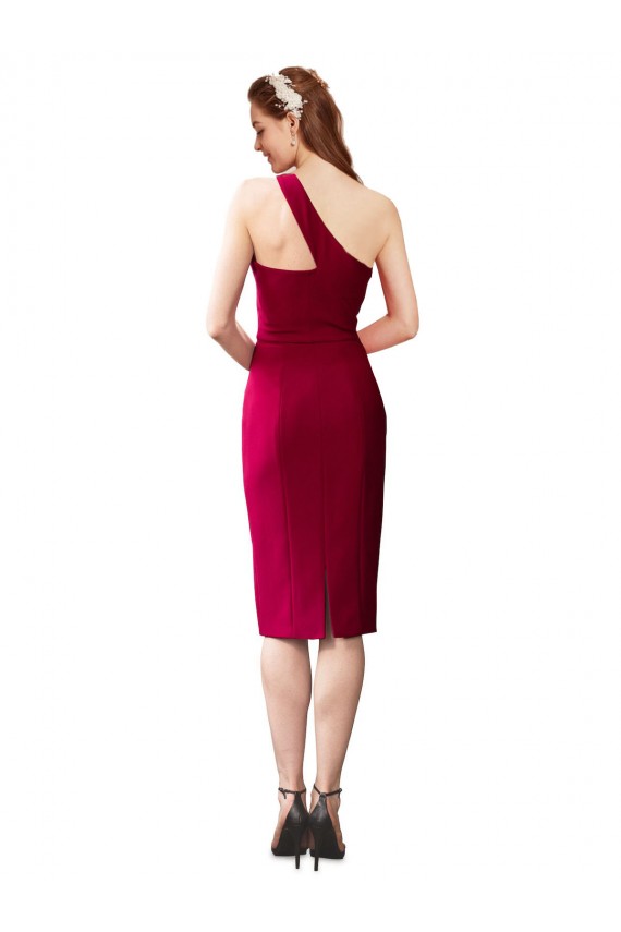 Compre Negro Cubierta Un Hombre Cóctel Crepé Elástico Corto Formales Vestidos de dama de honor / Vestidos de fiesta / Vestidos de cóctel