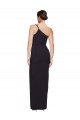 Compre Negro Cubierta Un Hombre Sin tirantes Crepé Elástico Largo Formales Vestidos de dama de honor / Vestidos de fiesta