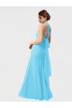 Compre Negro Sirena Halter Gasa Largo Vestidos de dama de honor