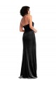 Compre Negro Sirena Halter Terciopelo Elástico Largo Formales Vestidos de dama de honor / Vestidos de fiesta