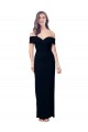 Compre Negro Sirena Hombros Descubiertos Crepé Elástico Largo Formales Vestidos de dama de honor / Vestidos de fiesta