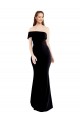 Compre Negro Sirena Un Hombre Crepé Elástico Largo Formales Vestidos de dama de honor / Vestidos de fiesta