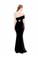 Compre Negro Sirena Un Hombre Crepé Elástico Largo Formales Vestidos de dama de honor / Vestidos de fiesta