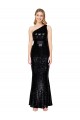 Compre Negro Sirena Un Hombre Lentejuela Largo Formales Vestidos de dama de honor / Vestidos de fiesta