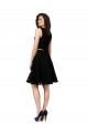 Compre Negro línea A Cuello joya Encaje Corto Vestidos de dama de honor / Vestidos de cóctel