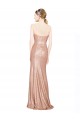 Compre Oro rosa línea A Cuello de Corazón Lentejuela Largo Formales Vestidos de dama de honor / Vestidos de fiesta