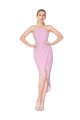Compre Orquídea Sirena Halter Cuello Alto Crepé Elástico Corto Asimétrico Formales Vestidos de dama de honor / Vestidos de fiesta / Vestidos de cóctel