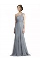 Compre Pizarra gris Sirena Un Hombre Tul Largo Vestidos de dama de honor