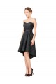 Compre Pizarra gris línea A Cuello de Corazón Encaje Corto Asimétrico Vestidos de dama de honor / Vestidos de cóctel / Vestidos para homecoming