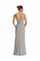 Compre Plata Cubierta Tirantes espagueti Gasa Largo Vestidos de dama de honor