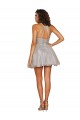 Compre Plata línea A Halter Corto Tul Corto Vestidos de dama de honor / Vestidos de cóctel / Vestidos para homecoming