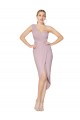 Compre Primavera Sirena Un Hombre Cuello de Corazón Cóctel Gasa Corto Asimétrico Formales Vestidos de dama de honor / Vestidos de fiesta