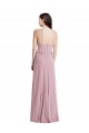 Compre Primavera línea A Halter Gasa Largo Vestidos de dama de honor