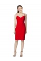 Compre Rojo Cubierta Cuello de Corazón Cóctel Crepé Elástico Corto Formales Vestidos de dama de honor / Vestidos de fiesta / Vestidos de cóctel