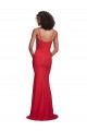 Compre Rojo Sirena Tirantes espagueti Crepé Elástico Largo Formales Vestidos de dama de honor / Vestidos de fiesta