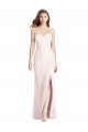 Compre Rosa Trompeta Cuello de Corazón Sin tirantes Crepé Elástico Largo Vestidos de dama de honor / Vestidos de fiesta