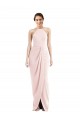 Compre Rosa Trompeta Halter Crepé Elástico Largo Vestidos de dama de honor / Vestidos de fiesta