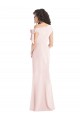 Compre Rosa Trompeta Hombros Descubiertos Crepé Elástico Largo Formales Vestidos de dama de honor / Vestidos de fiesta