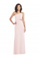 Compre Rosa Trompeta Un Hombre Crepé Elástico Largo Formales Vestidos de dama de honor / Vestidos de fiesta