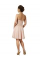 Compre Rosa línea A Cuello de Corazón Gasa Encaje Corto Vestidos de dama de honor / Vestidos de cóctel