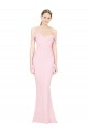 Compre Rosa línea A Sin tirantes Crepé Elástico Largo Formales Vestidos de dama de honor / Vestidos de fiesta