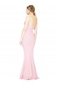 Compre Rosa línea A Sin tirantes Crepé Elástico Largo Formales Vestidos de dama de honor / Vestidos de fiesta