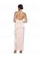 Compre Rosa línea A Un Hombre Satén sedoso Largo Vestidos de dama de honor / Vestidos de fiesta