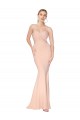 Compre Sirena Cuello Alto Crepé Elástico Largo Formales Vestidos de dama de honor / Vestidos de fiesta