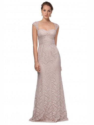 Compre Sirena Cuello de Corazón Encaje Largo Vestidos de dama de honor / Vestidos de fiesta