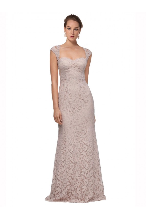 Compre Sirena Cuello de Corazón Encaje Largo Vestidos de dama de honor / Vestidos de fiesta