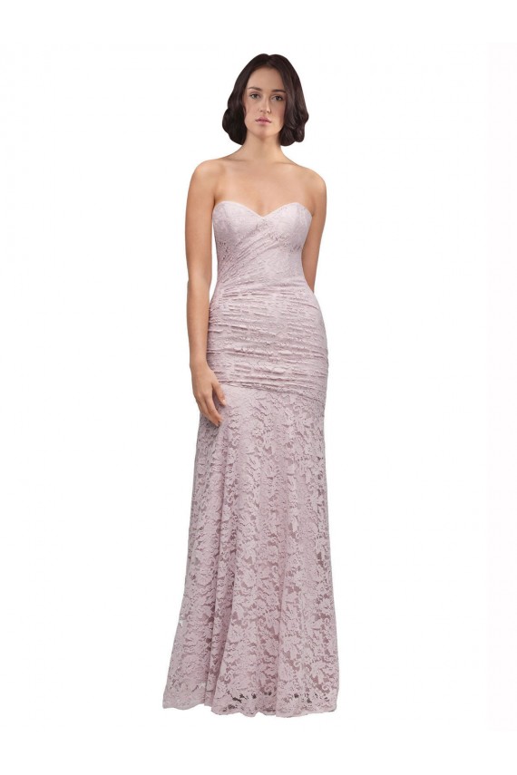 Compre Sirena Cuello de Corazón Encaje Largo Vestidos de dama de honor / Vestidos de fiesta