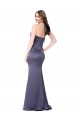 Compre Sirena Halter Satén sedoso Largo Formales Vestidos de dama de honor / Vestidos de fiesta